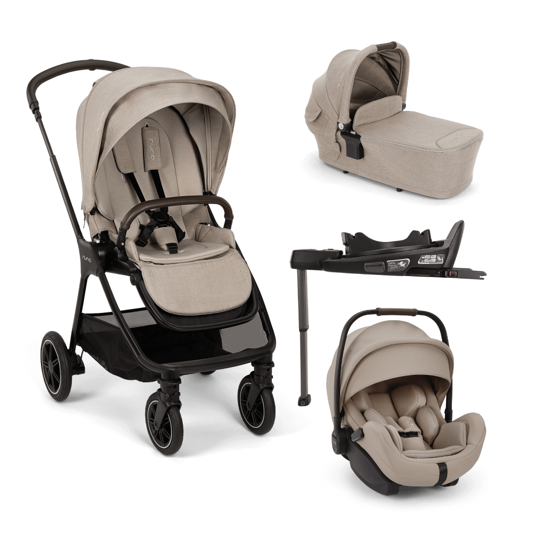 Nuna Triv Next, Arra Flex and Base Curv Travel System - Chateau