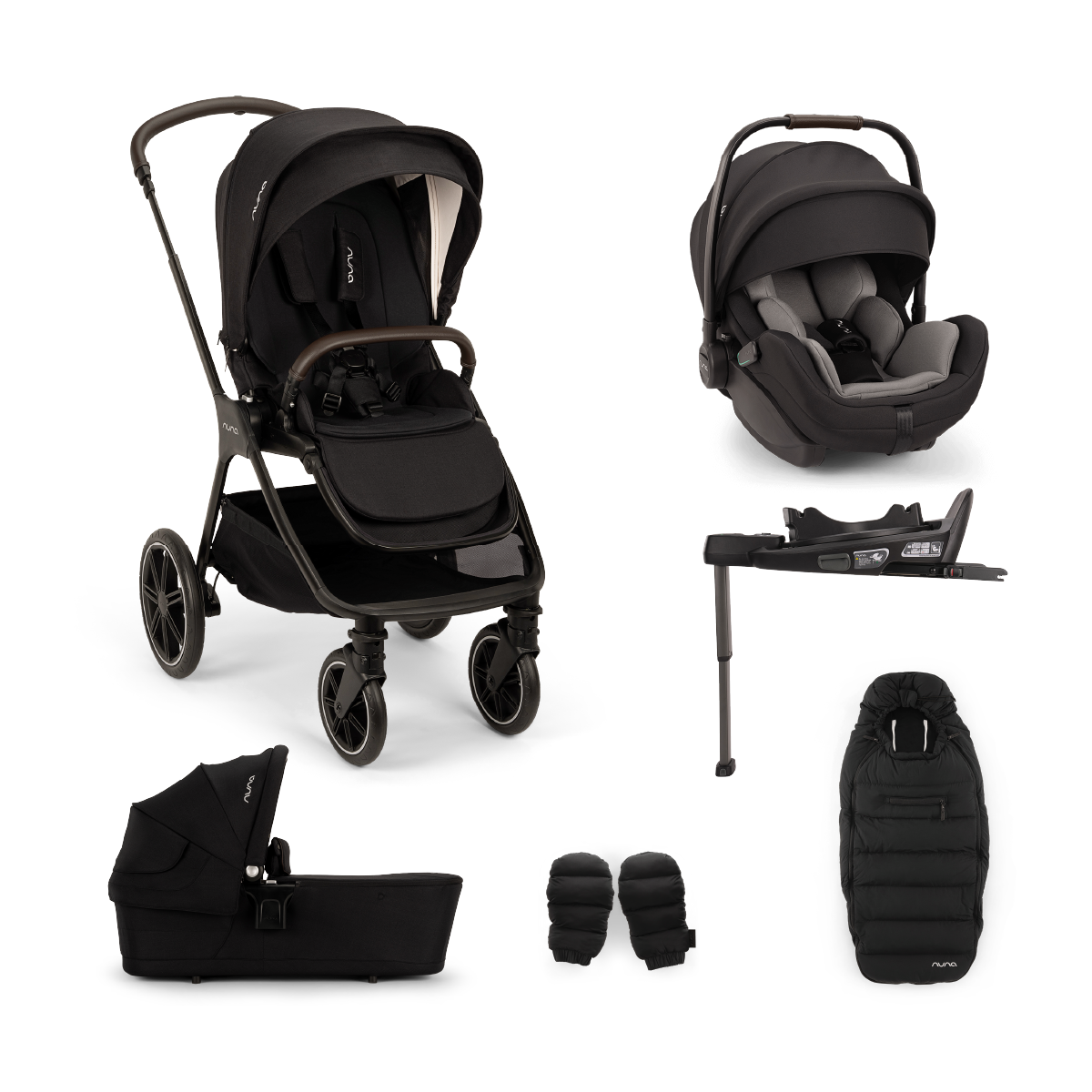 Nuna Triv LX All-Season Travel System Bundle - Caviar