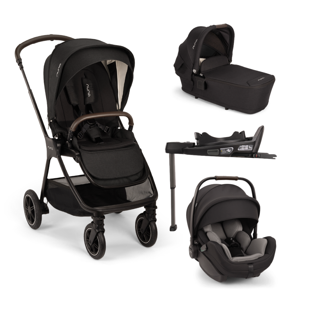 Nuna Triv Next, Arra Flex and Base Curv Travel System - Caviar