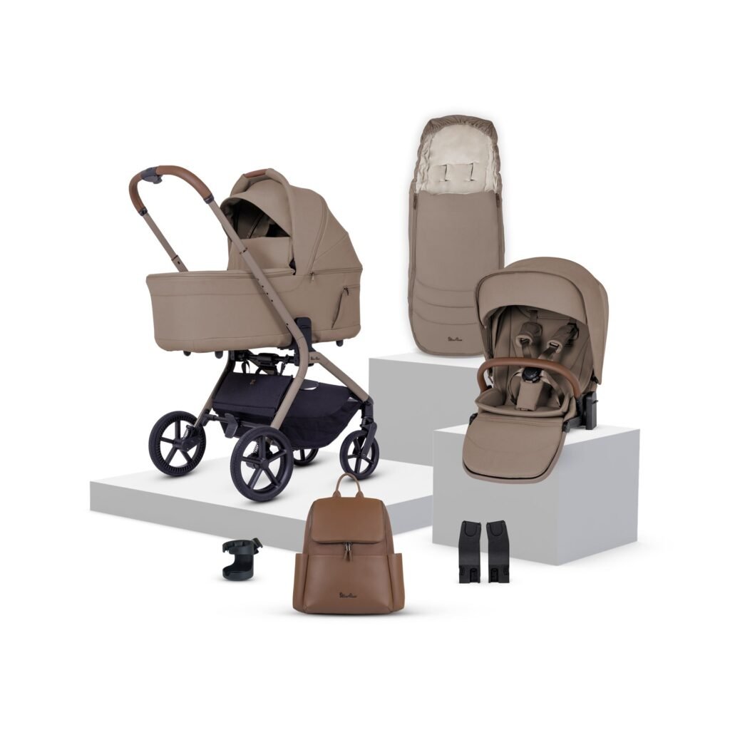 Silver Cross Breez Pram and Accessory Bundle - Champagne