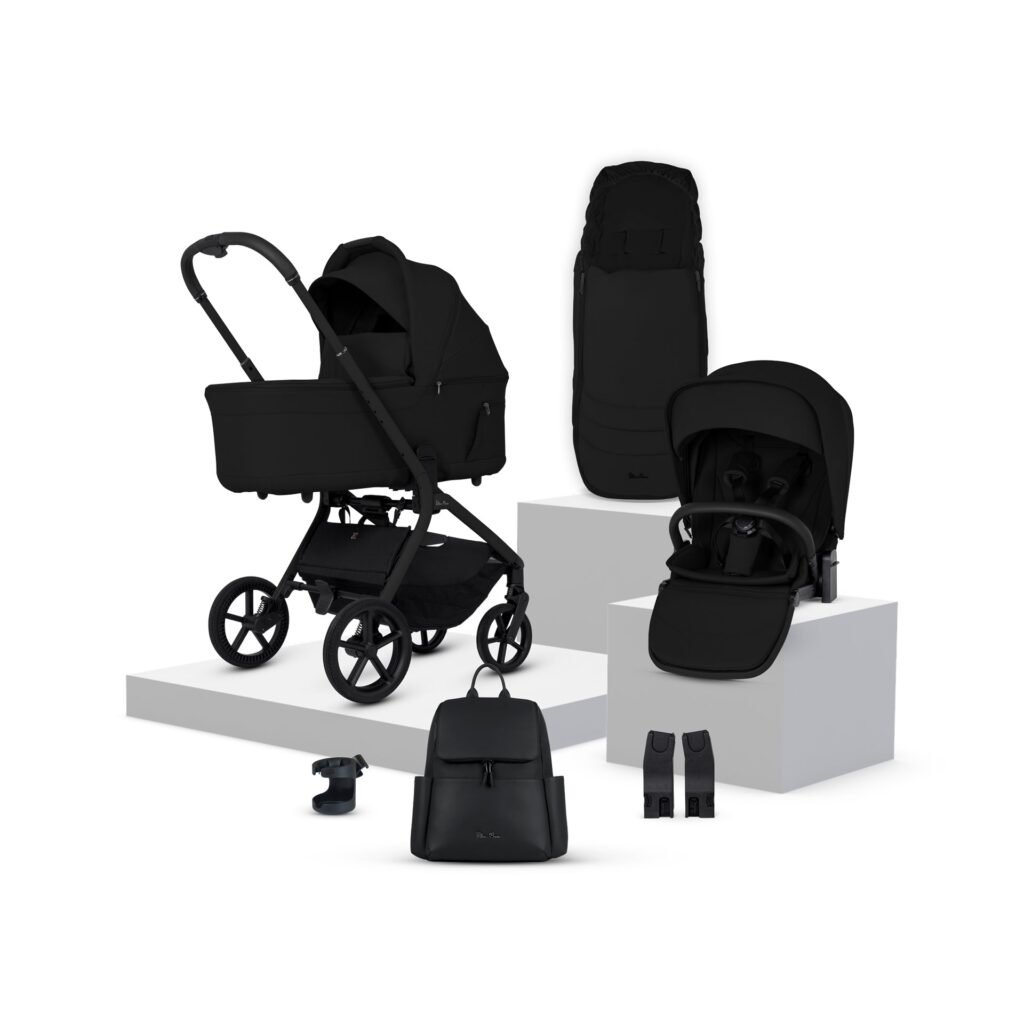 Silver Cross Breez Pram and Accessory Bundle - Onyx