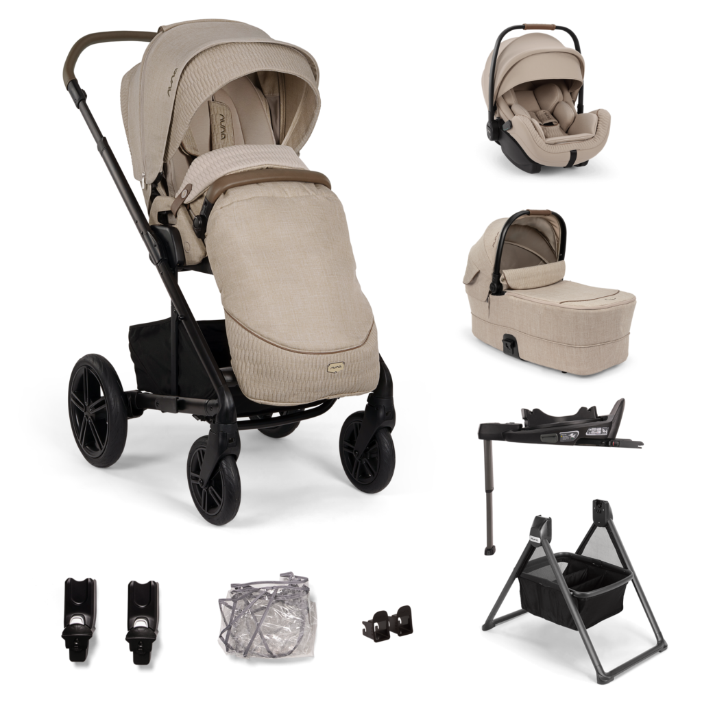 Nuna Mixx Next, Arra Flex and Base Curv Travel System Bundle - Cosmopolitan
