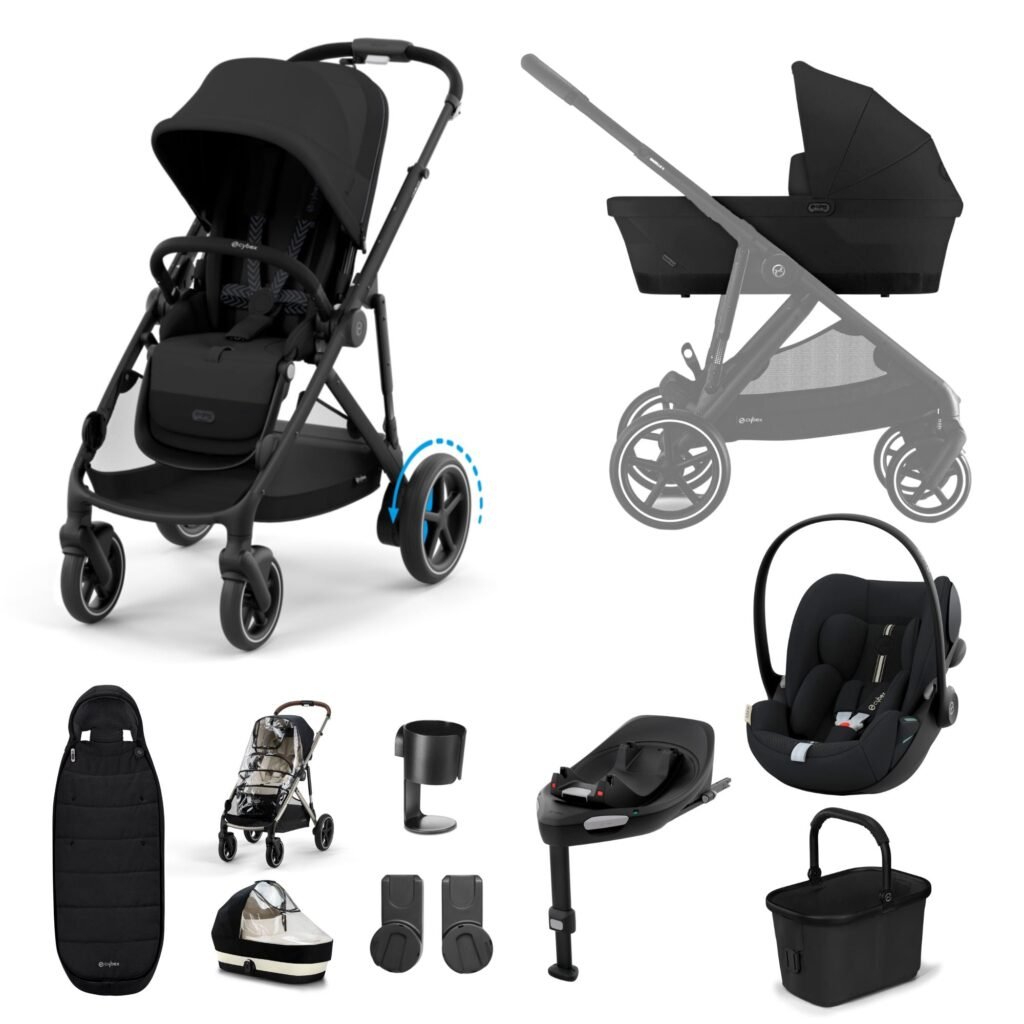 Cybex eGazelle Cloud G Plus Luxury Bundle - Moon Black
