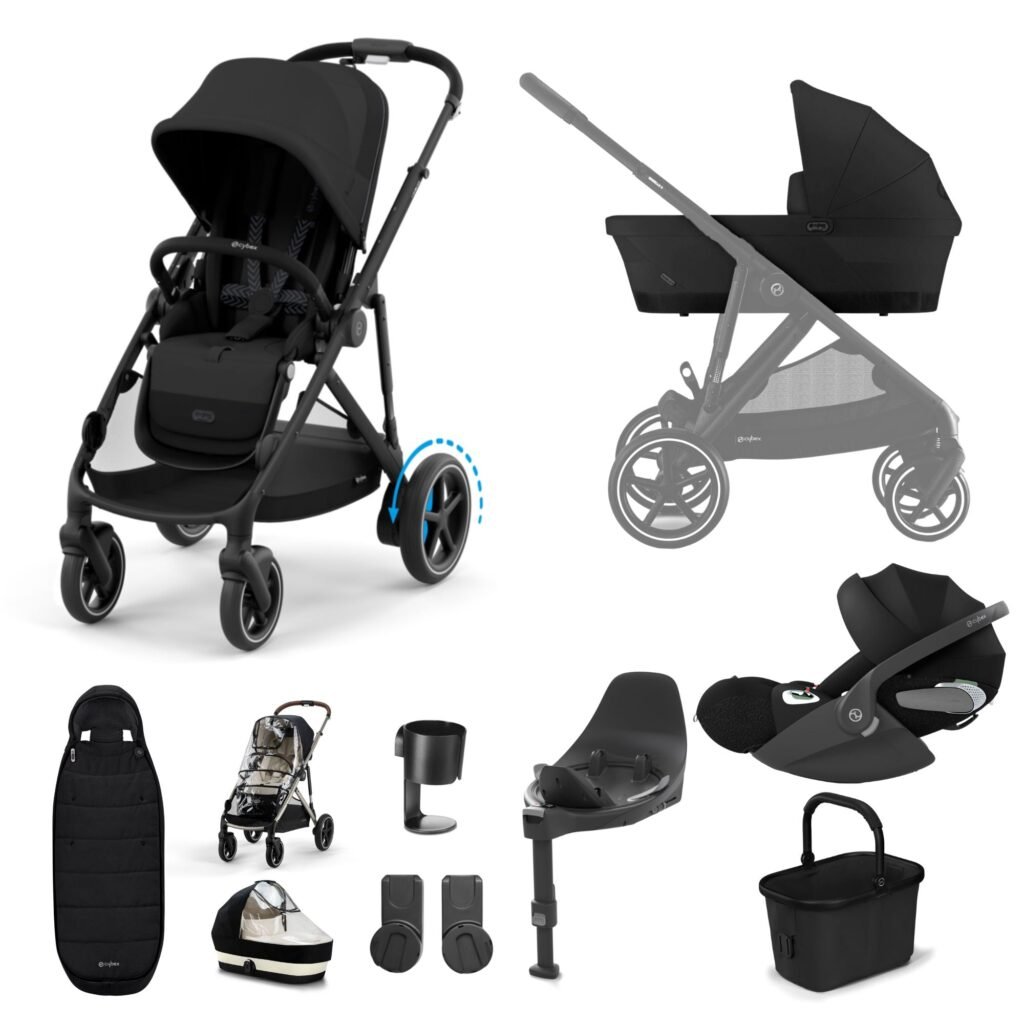 Cybex eGazelle Cloud T Luxury Bundle - Moon Black