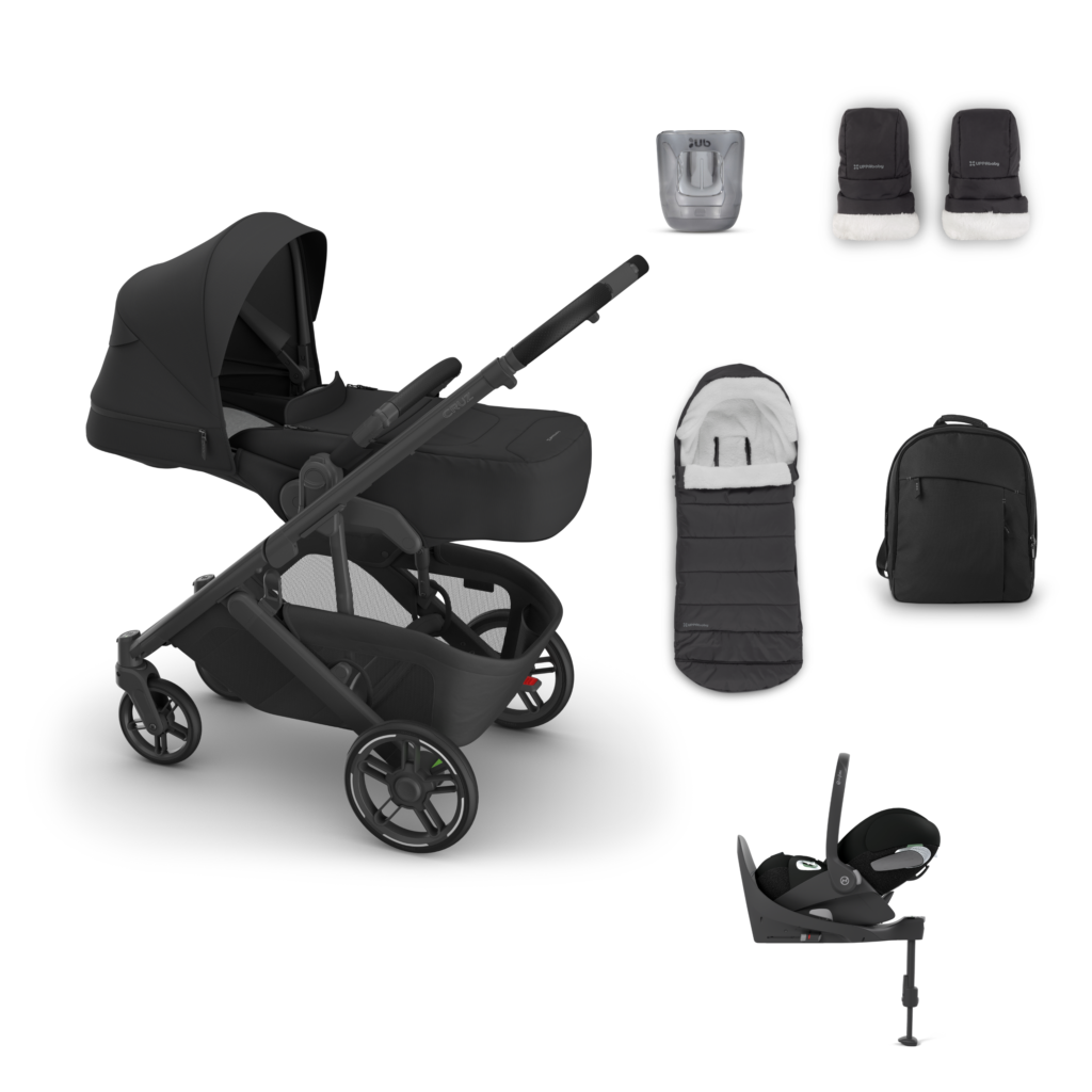 Uppababy Cruz V3 Travel System and Accessory Bundle with Cybex Cloud T Plus and Base T - Jake