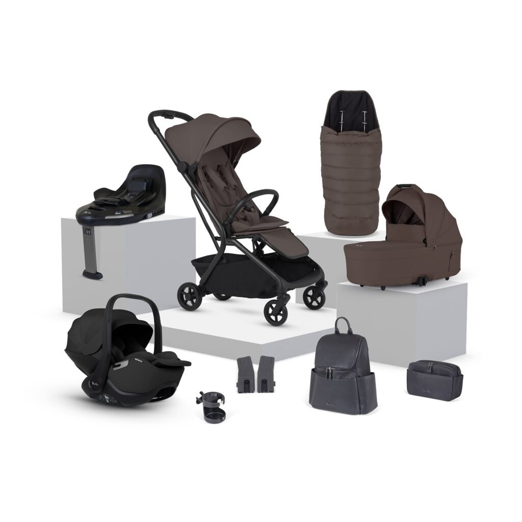Silver Cross Nia Compact Travel System with Accessory Pack - Chocolate