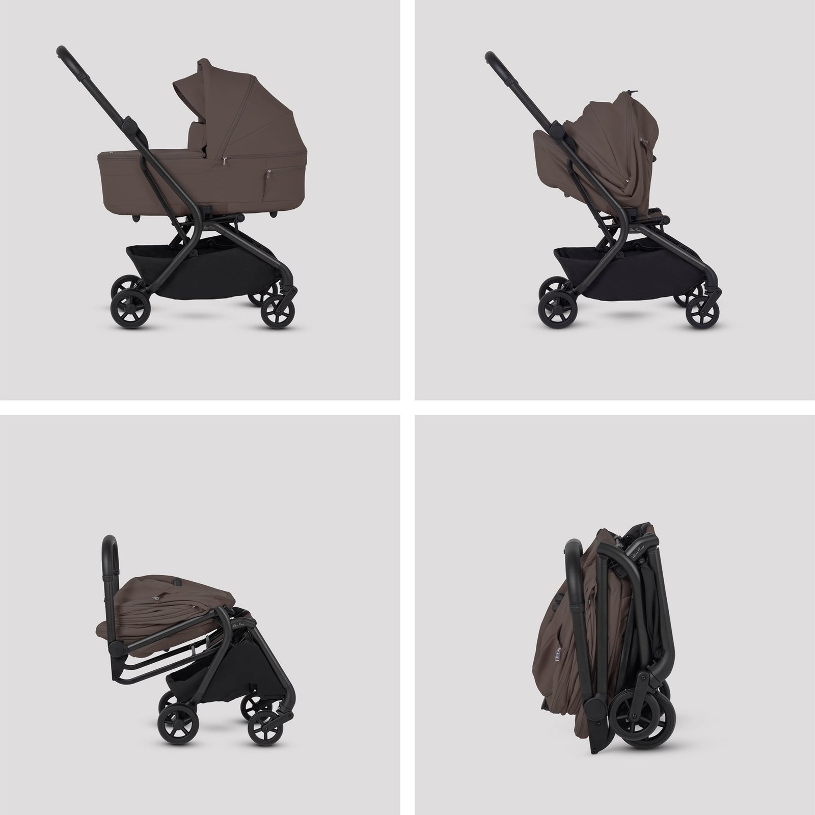 Silver Cross Nia Compact Travel System with Accessory Pack - Chocolate