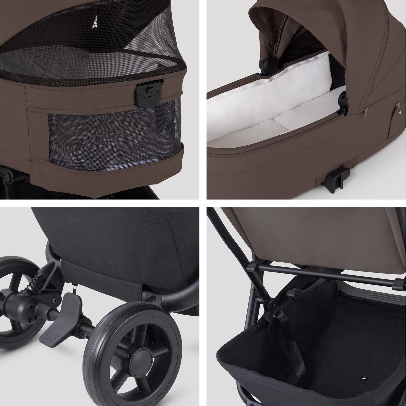Silver Cross Nia Compact Travel System with Accessory Pack - Chocolate