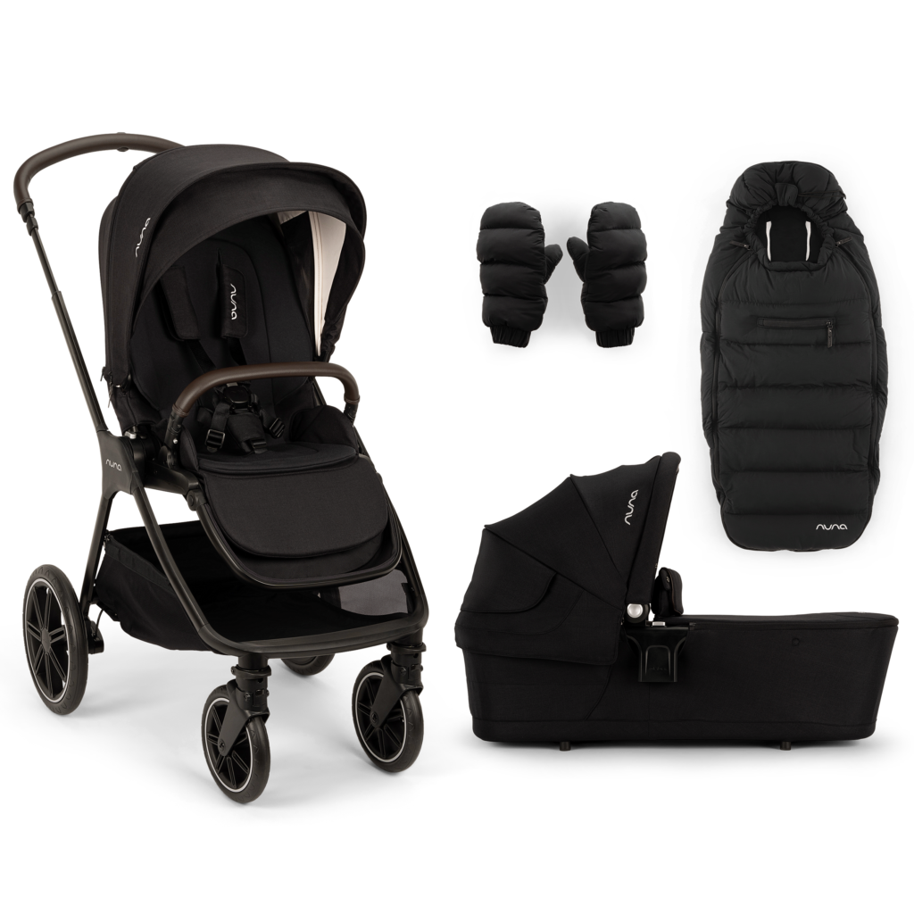 Nuna Triv LX Pram and Accessory All-Season Bundle - Caviar