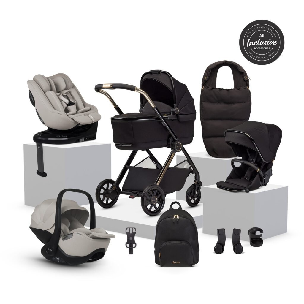 Silver Cross Reef 2 Special Edition Ultimate 360 Family Car Seat Bundle - Espresso with Natural Taupe