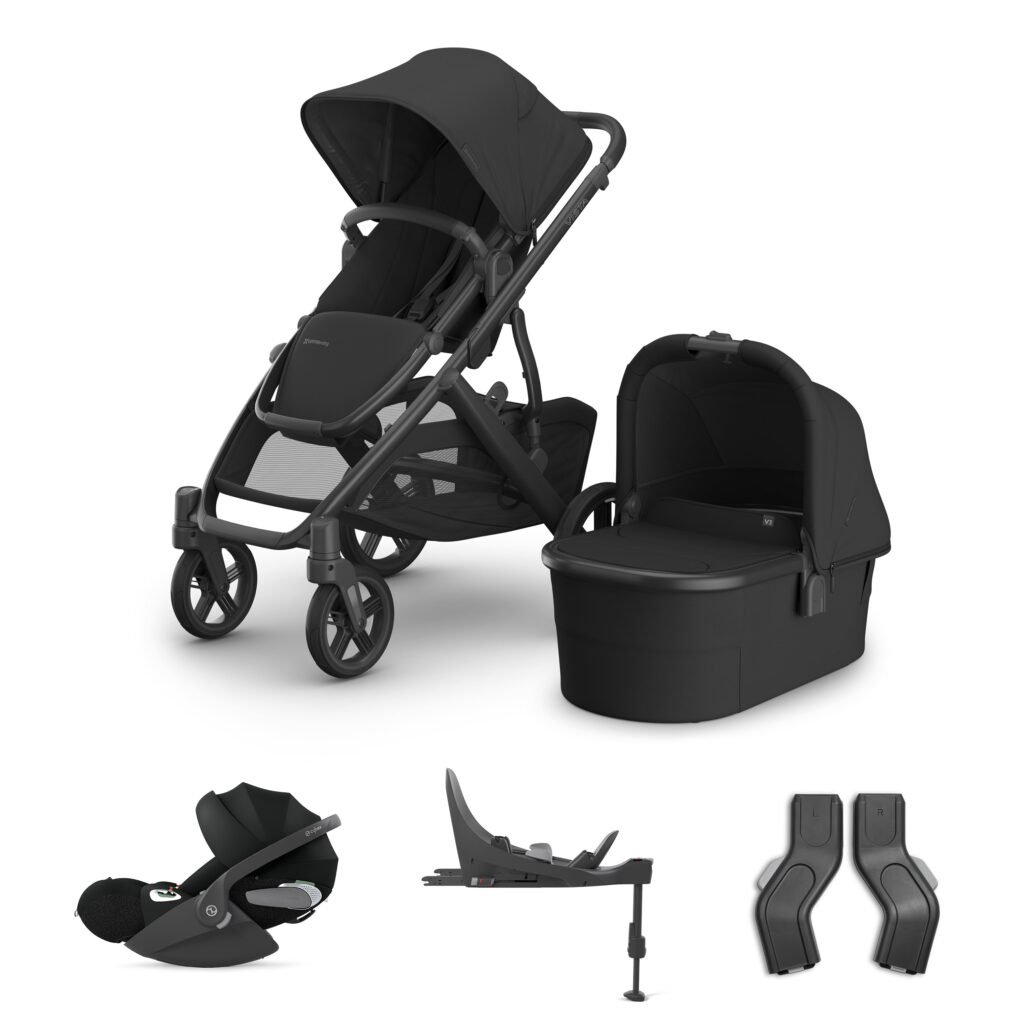 Uppababy Vista V3 Travel System Bundle with Cybex Cloud T Plus and Base T - Jake