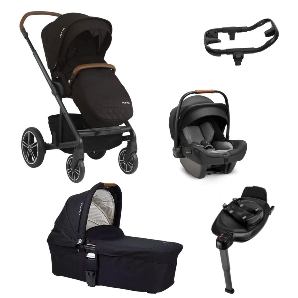 Nuna Mixx Next & Pipa Next 360 Travel System Bundle - Caviar/Tan