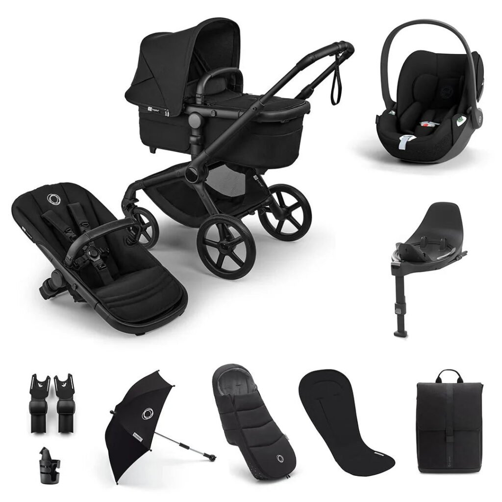 Bugaboo Fox 5 Renew & Cybex Cloud T Ultimate Newborn Bundle - Black/Heritage Black
