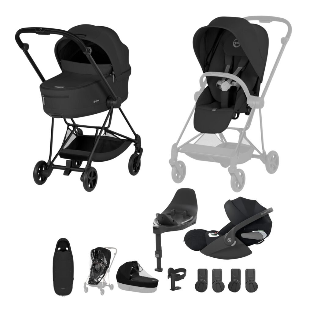 Cybex Mios Comfort Ultimate Travel System and Accessory Bundle - Matt Black/Sepia Black