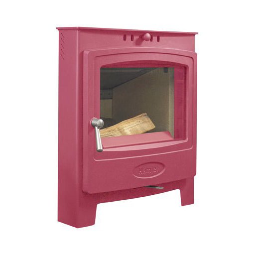 Arada Hamlet Solution 7kW Flamingo Pink Stove, Multi Fuel, Wood Burning, Inset 7 (S4), Ecodesign Approved, Defra Approved