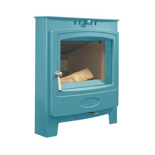 Arada Hamlet Solution 5kW Miami Blue Stove, Multi Fuel, Wood Burning, Inset 5 (S4), Ecodesign Approved, Defra Approved