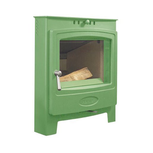 Arada Hamlet Solution 5kW Peapod Green Stove, Multi Fuel, Wood Burning, Inset 5 (S4), Ecodesign Approved, Defra Approved