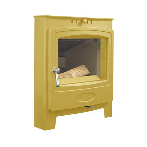 Arada Hamlet Solution 5kW Raincoat Yellow Stove, Multi Fuel, Wood Burning, Inset 5 (S4), Ecodesign Approved, Defra Approved