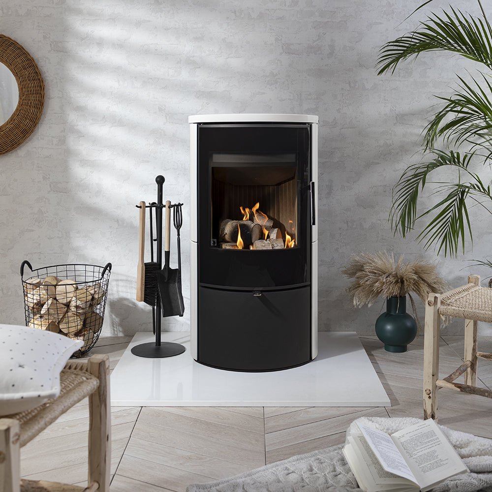 Arada Lagom 4 kW White Ceramic Wood Burning Stove