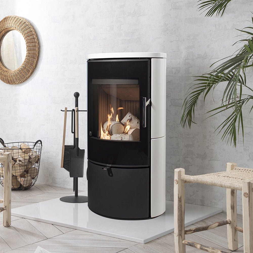 Arada Lagom 4 kW White Ceramic Wood Burning Stove