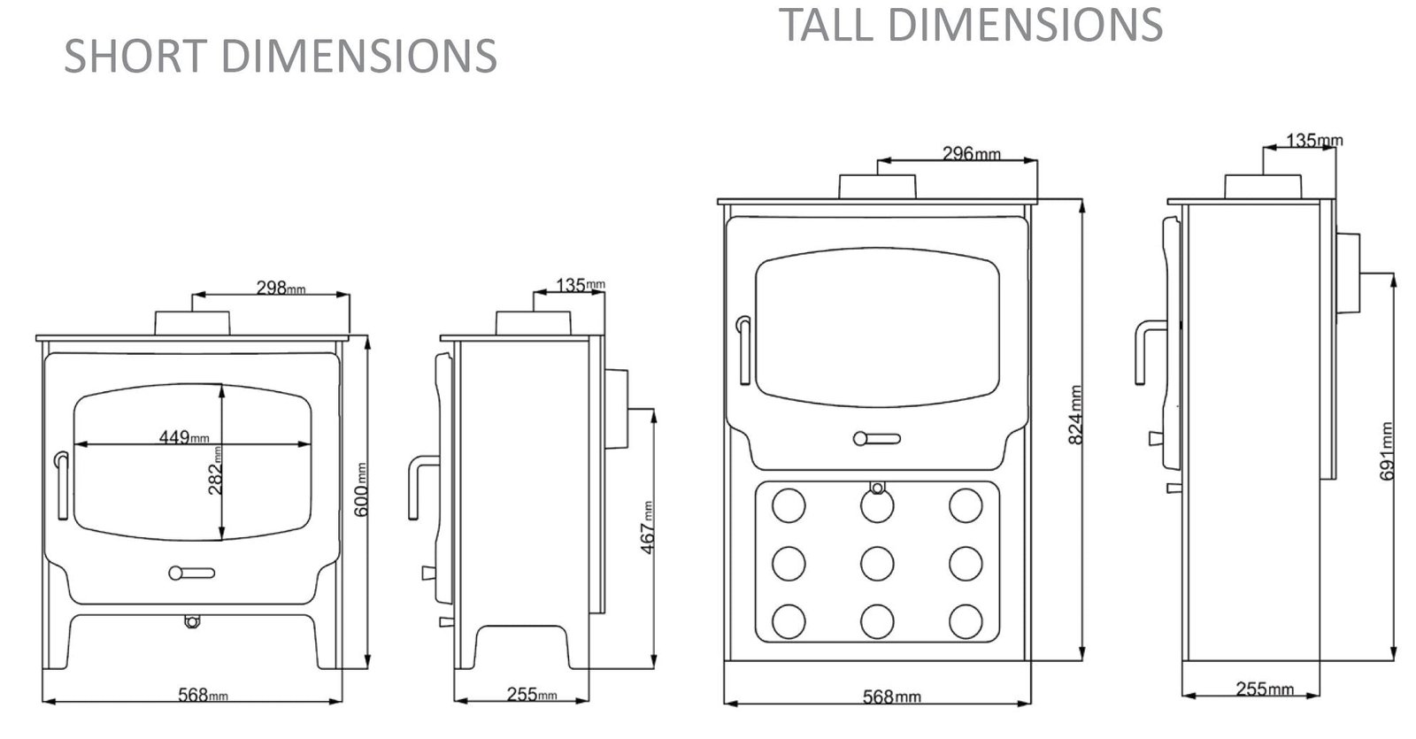 Saltfire ST-X Wide Wood Burning Stove DEFRA Approved EcoDesign