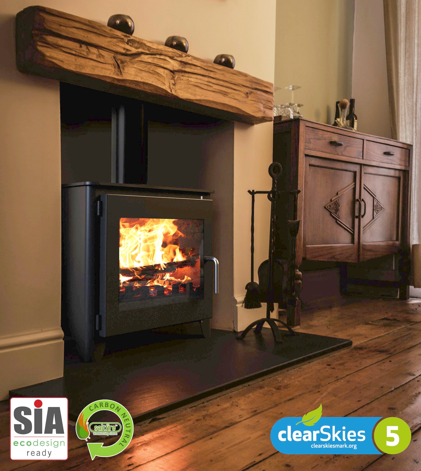 Saltfire ST3 7kW Wood Burning Stove DEFRA Approved EcoDesign