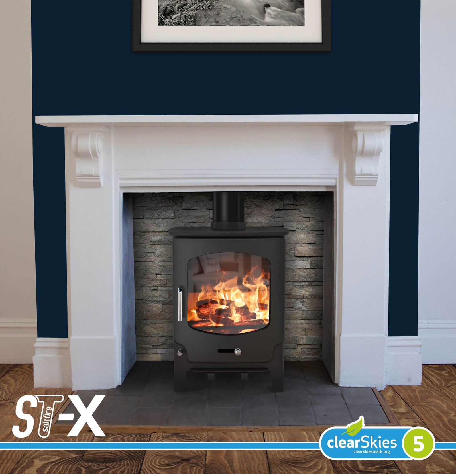 Saltfire ST-X5 5kW Multi-Fuel Stove DEFRA Approved EcoDesign