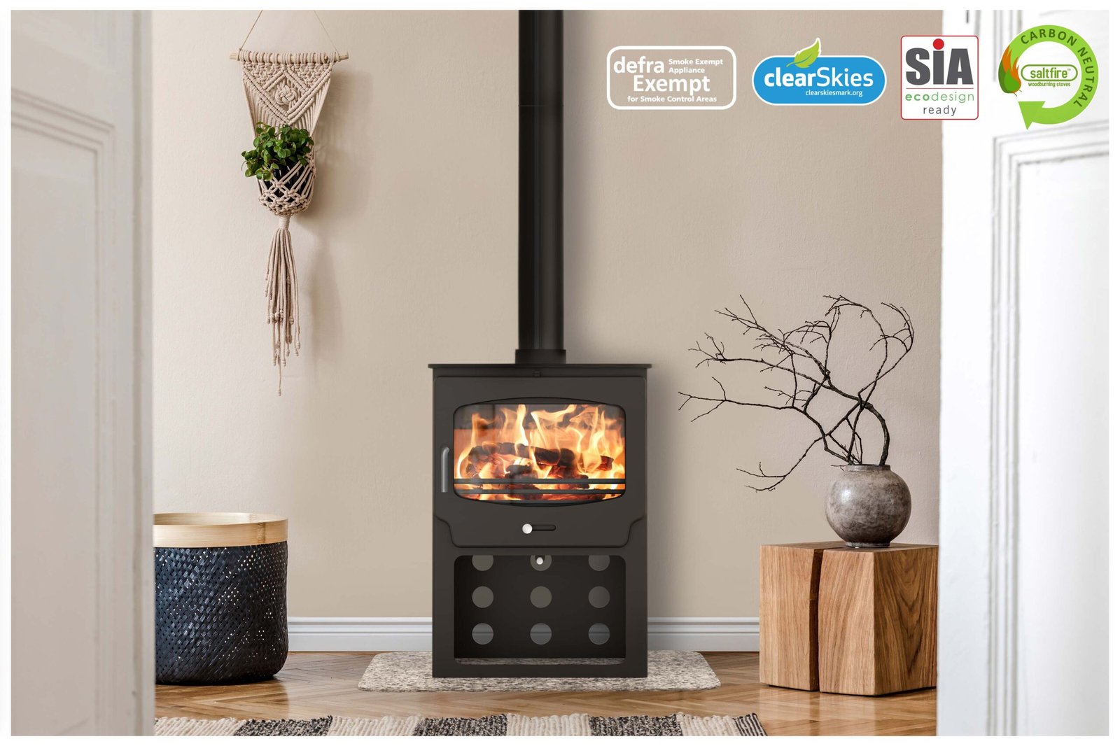 Saltfire ST-X Wide Wood Burning Stove DEFRA Approved EcoDesign