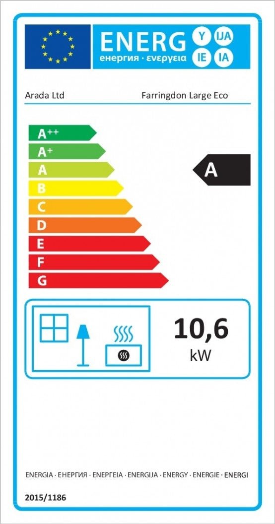 Arada Farringdon Large Eco Grey 12 kW Stove